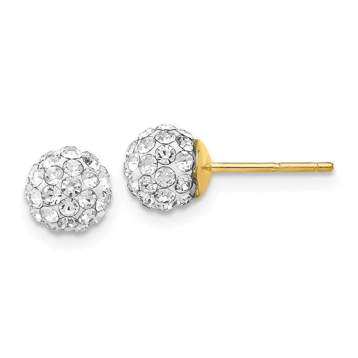 Jewelry Earrings 14k Crystal 6mm Post Earrings