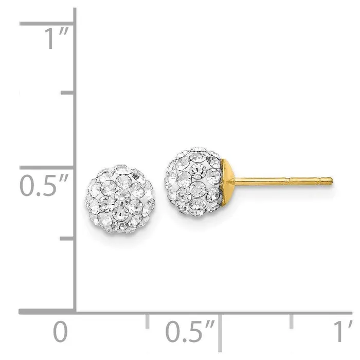 Jewelry Earrings 14k Crystal 6mm Post Earrings Jewelry Earrings 14k Crystal 6mm Post Earrings
