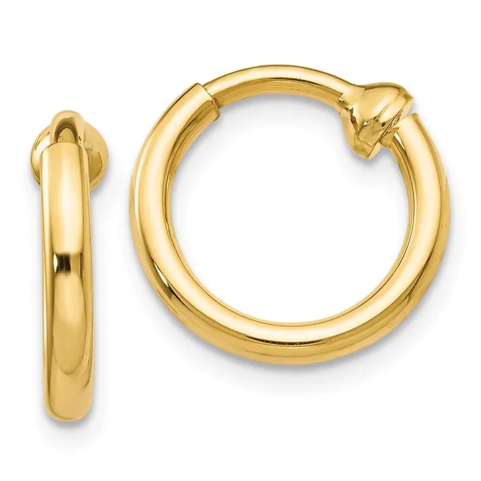 Jewelry Earrings 14k NonPierced Hoop Earrings