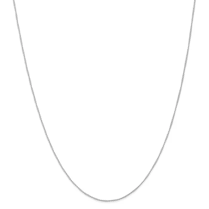 Jewelry Necklaces 14k White Gold Carded Curb Chain 8CW