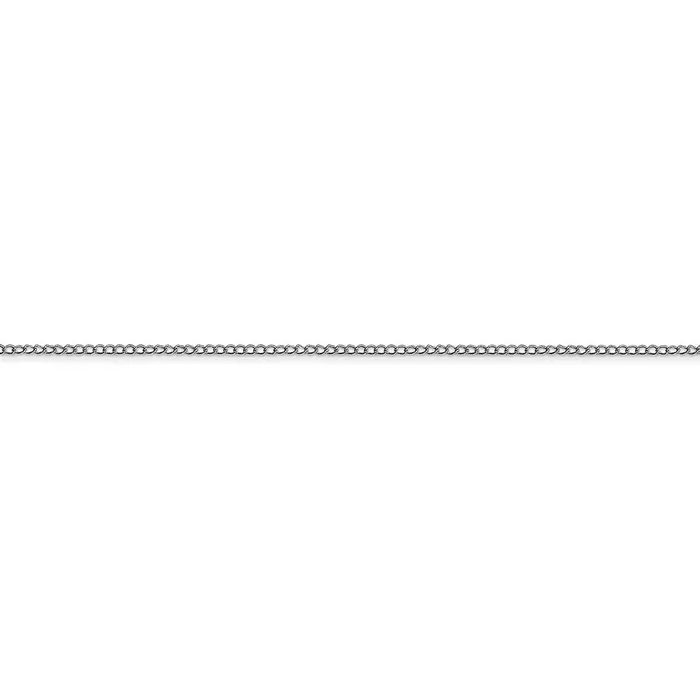 Jewelry Necklaces 14k White Gold Carded Curb Chain 8CW Jewelry Necklaces 14k White Gold Carded Curb Chain 8CW