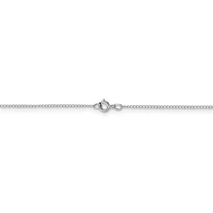Jewelry Necklaces 14k White Gold Carded Curb Chain 8CW Jewelry Necklaces 14k White Gold Carded Curb Chain 8CW