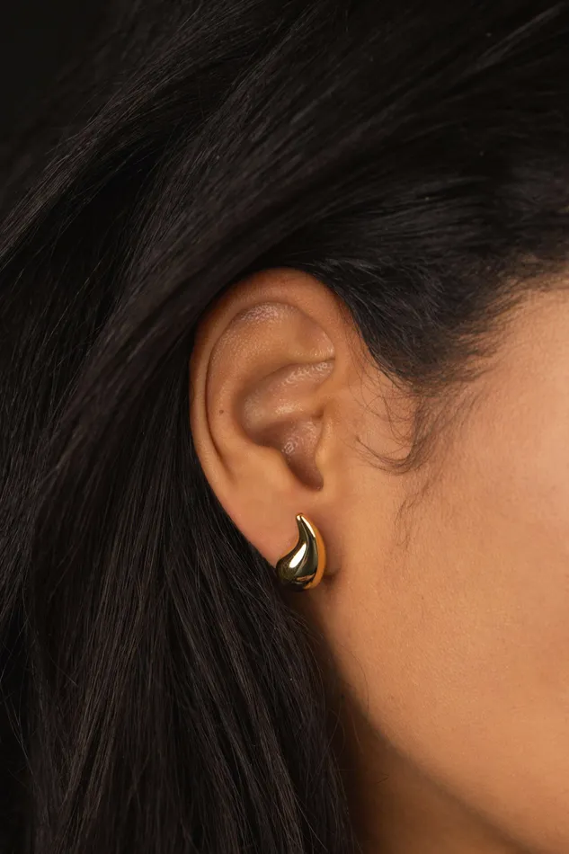 Kty Earrings Drop Stud Earrings Gold