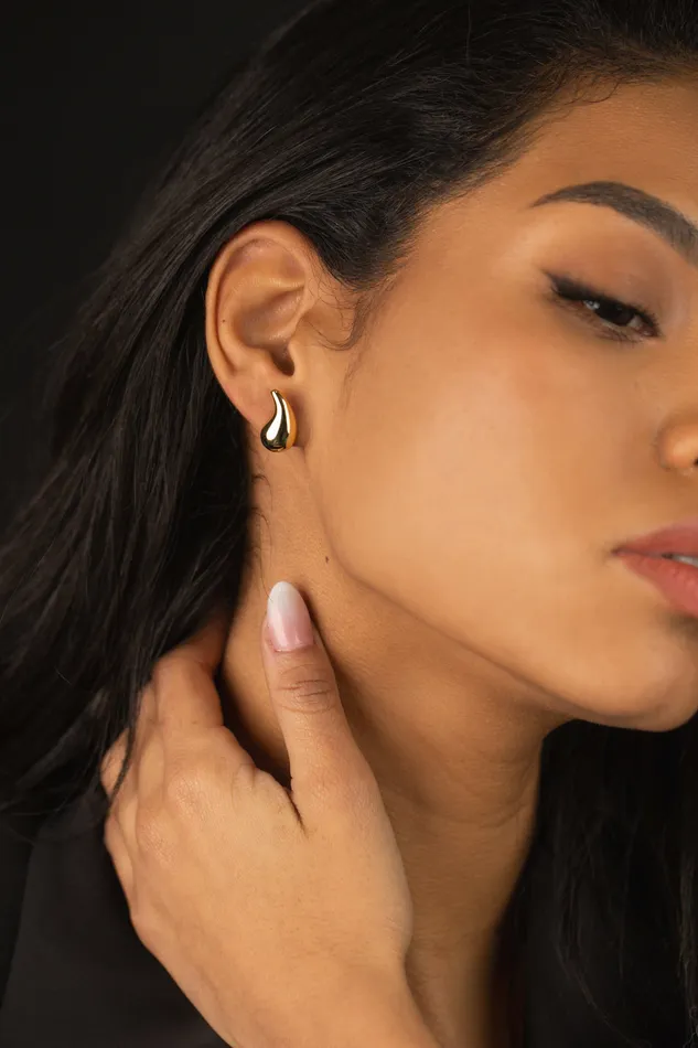 Kty Earrings Drop Stud Earrings Gold