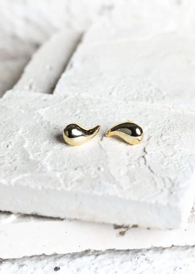 Kty Earrings Drop Stud Earrings Gold