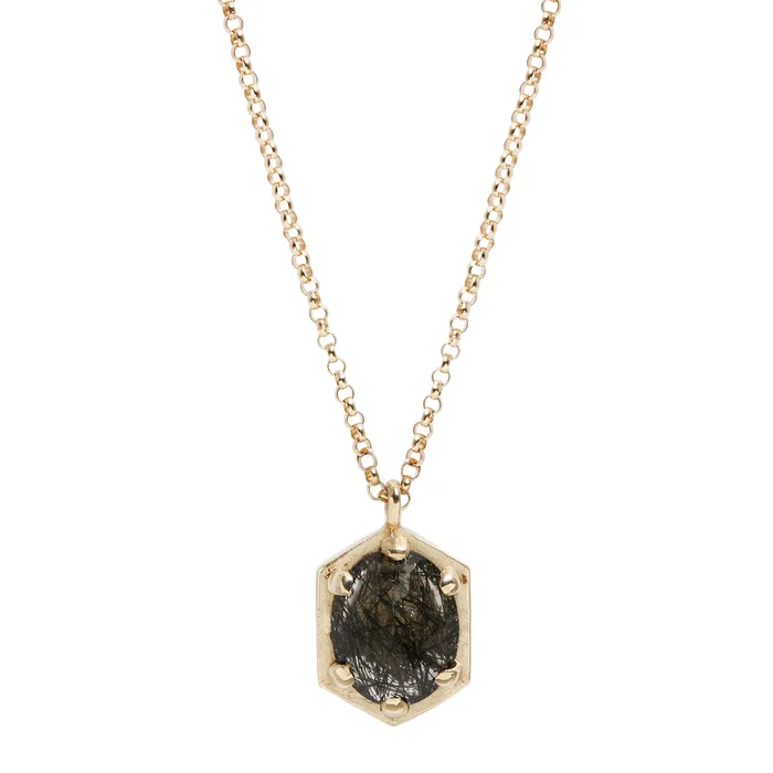 Lauren Wolf Jewelry Hexagon Oval Necklace Necklaces