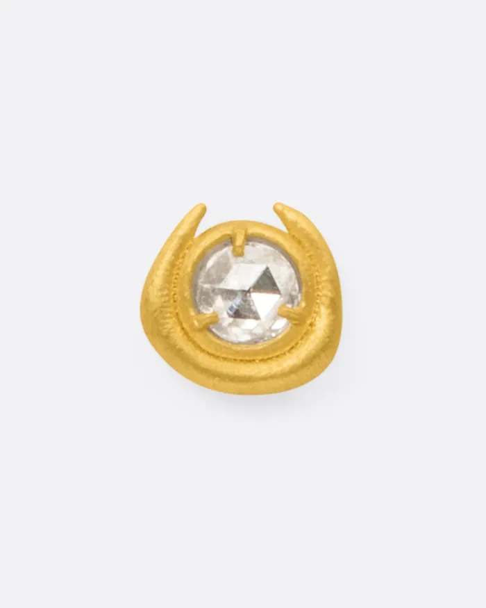 LORI LEVEN Earrings Rose Cut Diamond Stud