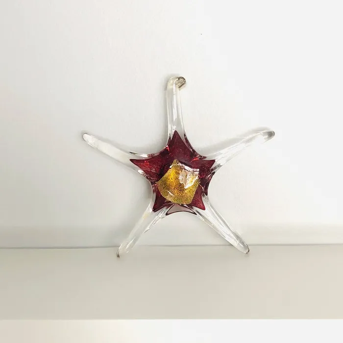 Luke Adams Glass Blowing Studio Necklaces January Birthstone Hanging Star Luke Adams Glass Blowing Studio Necklaces January Birthstone Hanging Star