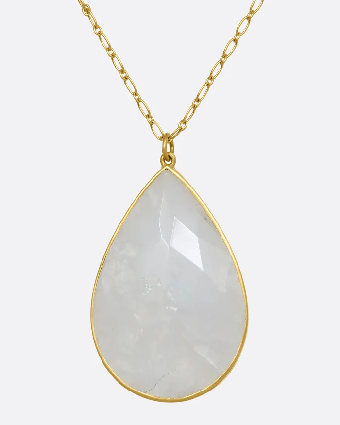 Moonstone Tear Drop Necklace LOLA BROOKS Necklaces