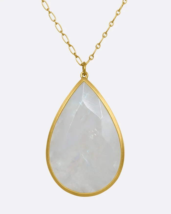 Moonstone Tear Drop Necklace LOLA BROOKS Necklaces Moonstone Tear Drop Necklace LOLA BROOKS Necklaces