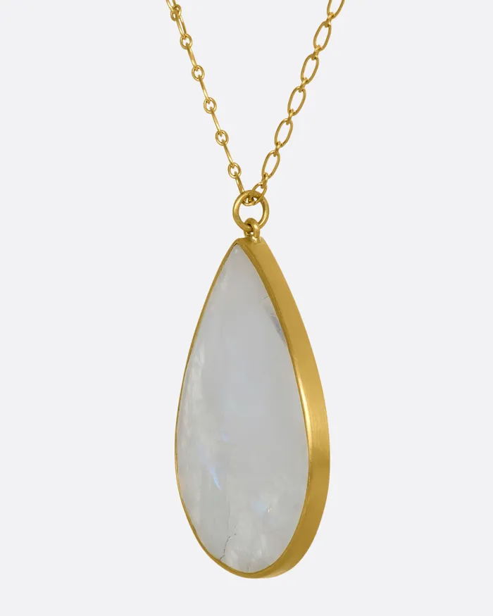 Moonstone Tear Drop Necklace LOLA BROOKS Necklaces Moonstone Tear Drop Necklace LOLA BROOKS Necklaces