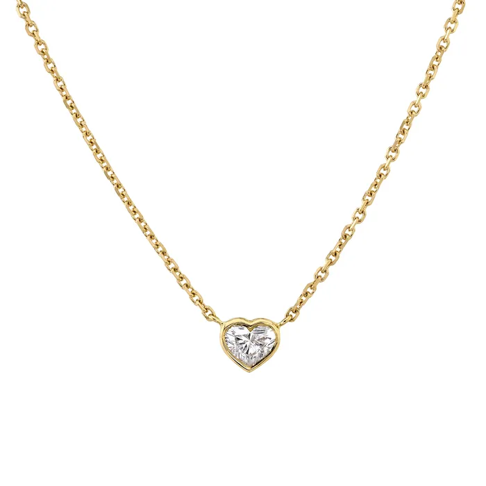 Necklaces anitako BEZELED HEART DIAMOND PENDANT 30