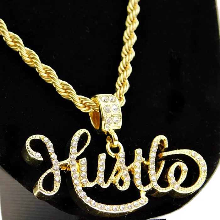 Necklaces Bling Cartel Admin Hustle Iced Flooded Out Pendant Chain Gold Finish Rope Necklace 24 Necklaces Bling Cartel Admin Hustle Iced Flooded Out Pendant Chain Gold Finish Rope Necklace 24