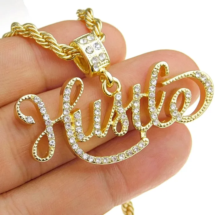 Necklaces Bling Cartel Admin Hustle Iced Flooded Out Pendant Chain Gold Finish Rope Necklace 24 Necklaces Bling Cartel Admin Hustle Iced Flooded Out Pendant Chain Gold Finish Rope Necklace 24