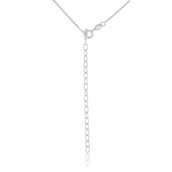 Necklaces Classic Sterling Silver Small CZ By The Yard Choker Necklace