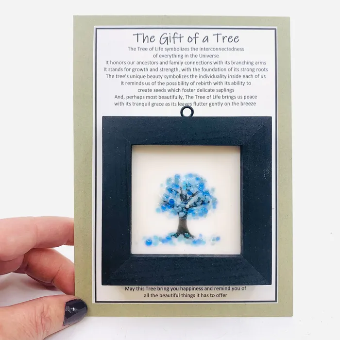 Necklaces Glimmer Glass Gifts Fused Glass Tree of Life Shadow Box 114