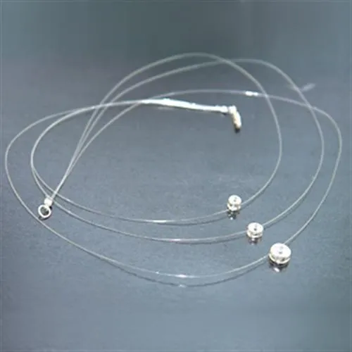Necklaces LOS002 Silver 925 Sterling Silver Necklace with AAA Grade CZ in Clear Alamode Necklaces LOS002 Silver 925 Sterling Silver Necklace with AAA Grade CZ in Clear Alamode