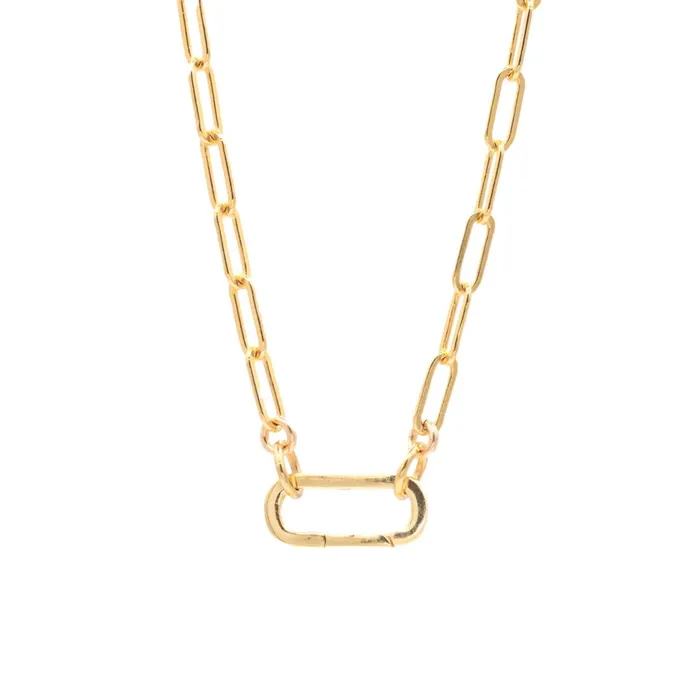 Necklaces Paperclip Carabiner Necklace Earthly Abundance Jewelry