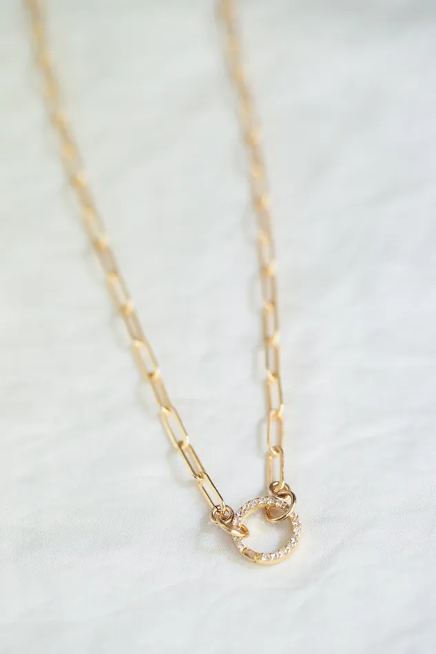 Necklaces Paperclip Carabiner Necklace Earthly Abundance Jewelry