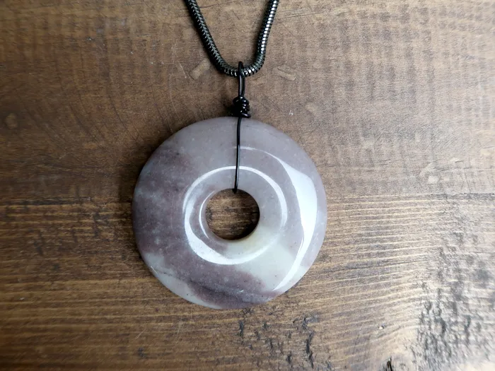 Necklaces Purple Aventurine Necklace Large Donut Amulet Abundance Satin Crystals Necklaces Purple Aventurine Necklace Large Donut Amulet Abundance Satin Crystals