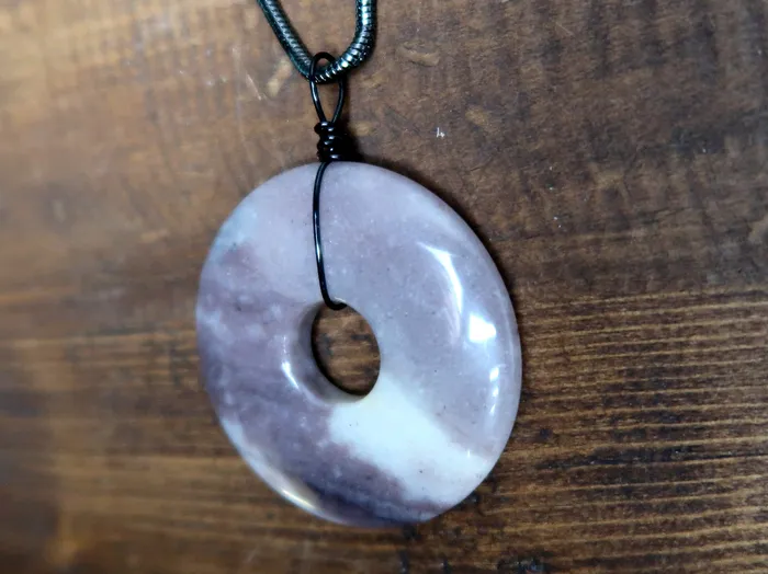 Necklaces Purple Aventurine Necklace Large Donut Amulet Abundance Satin Crystals Necklaces Purple Aventurine Necklace Large Donut Amulet Abundance Satin Crystals