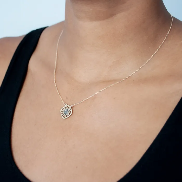 Necklaces Sarah Swell Square Cosmic Web Necklace