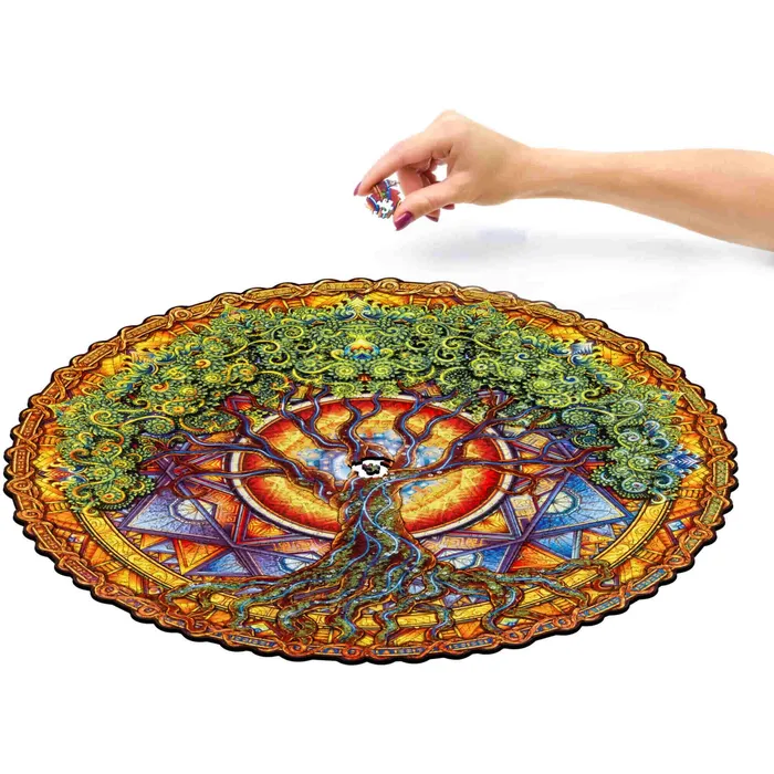 Necklaces Unidragon Unidragon Mandala Tree of Life Wooden Jigsaw Puzzle