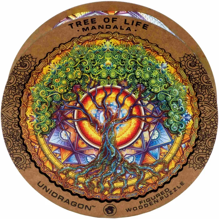 Necklaces Unidragon Unidragon Mandala Tree of Life Wooden Jigsaw Puzzle