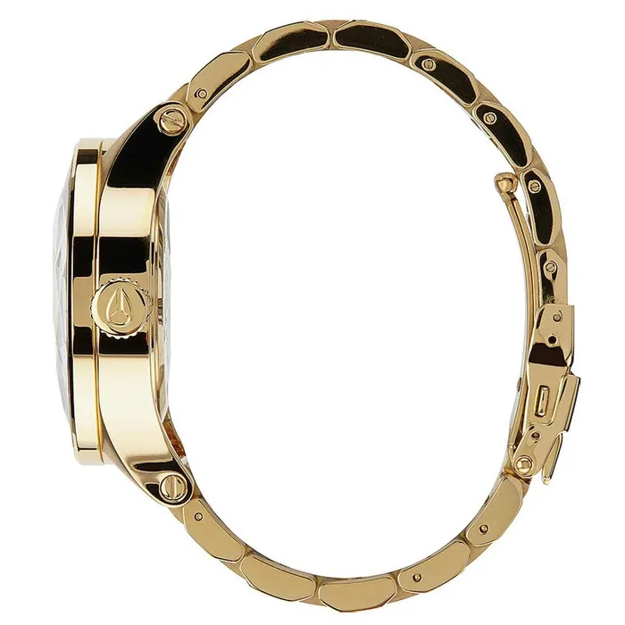 NIXON Bracelets Nixon A384502 Womens Facet 42 Gold Tone Dial Yellow Gold Plated Steel Bracelet Lefty Watch