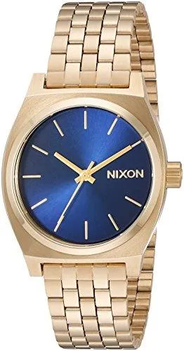 Nixon Womens Bracelet Watch Medium Time Teller Quartz Blue Dial Gold A11301931 Nixon Bracelets Nixon Womens Bracelet Watch Medium Time Teller Quartz Blue Dial Gold A11301931 Nixon Bracelets