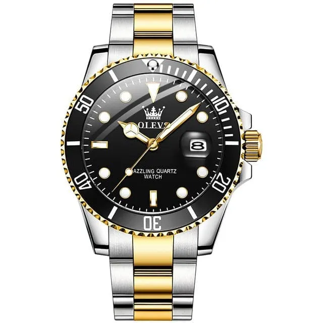 OLEVS Mens Luxury Fine Fashion Premium Top Quality Stainless Steel Watch Divine Inspiration Styles Bracelets