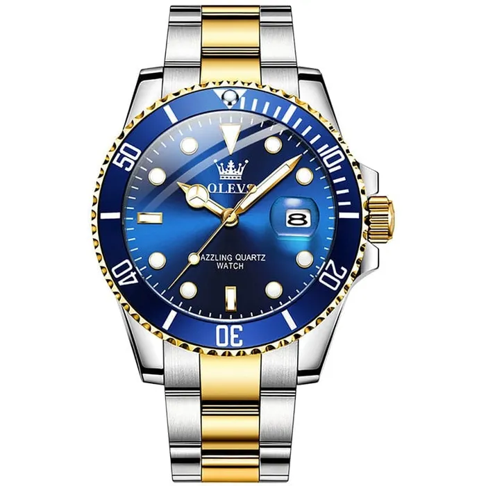 OLEVS Mens Luxury Fine Fashion Premium Top Quality Stainless Steel Watch Divine Inspiration Styles Bracelets