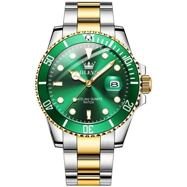 OLEVS Mens Luxury Fine Fashion Premium Top Quality Stainless Steel Watch Divine Inspiration Styles Bracelets
