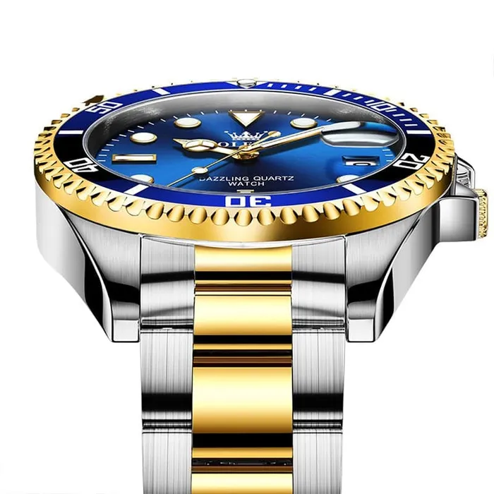 OLEVS Mens Luxury Fine Fashion Premium Top Quality Stainless Steel Watch Divine Inspiration Styles Bracelets