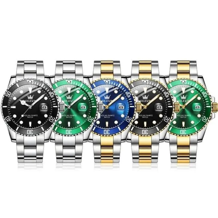 OLEVS Mens Luxury Fine Fashion Premium Top Quality Stainless Steel Watch Divine Inspiration Styles Bracelets