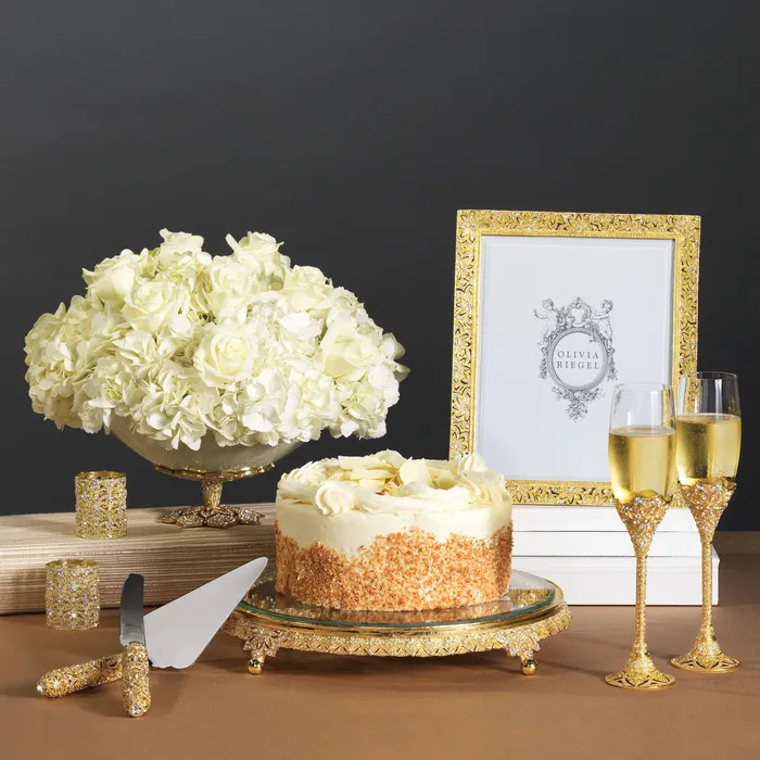 Olivia Riegel Gold Windsor Dessert Serving Set Olivia Riegel PreStyled Sets
