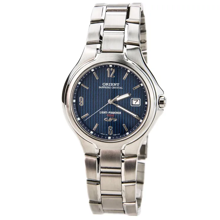 Orient CVD0P005D Mens Blue Dial Stainless Steel Solar Cell Energy Watch Orient Bracelets Orient CVD0P005D Mens Blue Dial Stainless Steel Solar Cell Energy Watch Orient Bracelets
