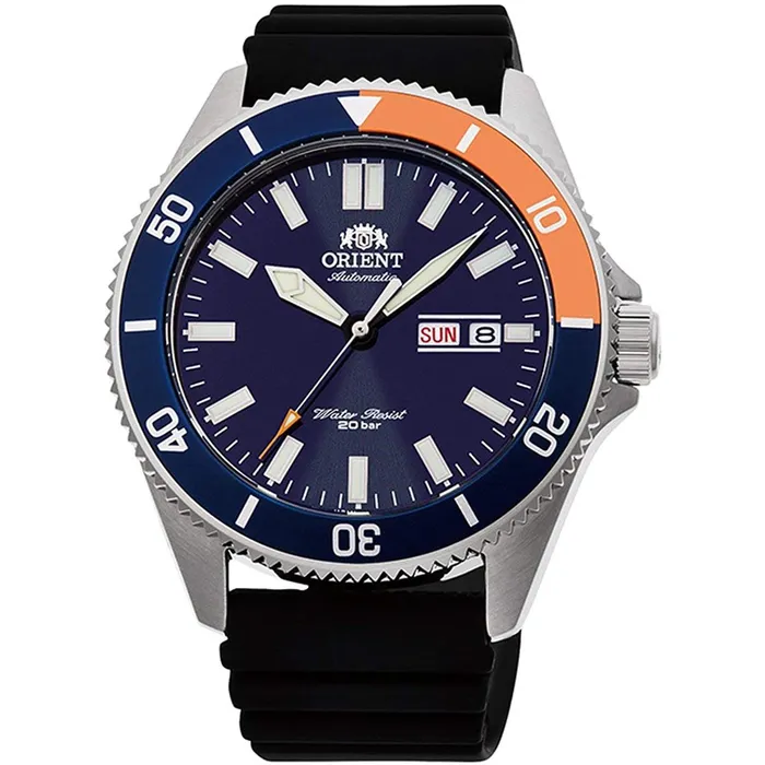 ORIENT Orient Mens Automatic Watch Kanno Blue Dial Black Silicone Strap RAAA0916L19B Watches ORIENT Orient Mens Automatic Watch Kanno Blue Dial Black Silicone Strap RAAA0916L19B Watches