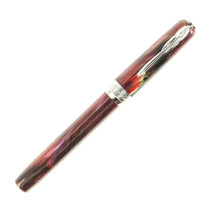 Pineider PreStyled Sets Pineider La Grande Bellezza Gemstones Fountain Pen 14k Gold Nib Rodolite Red