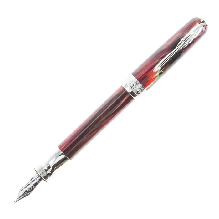 Pineider PreStyled Sets Pineider La Grande Bellezza Gemstones Fountain Pen 14k Gold Nib Rodolite Red