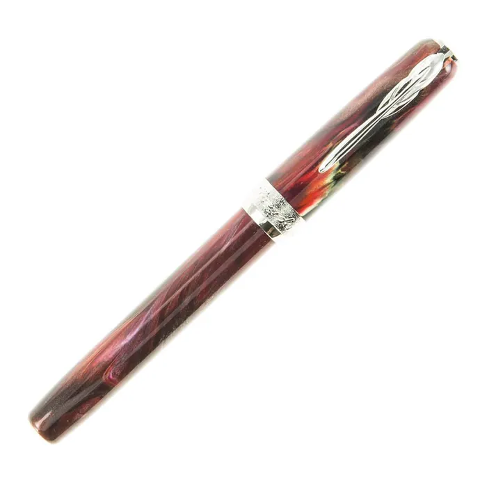 Pineider PreStyled Sets Pineider La Grande Bellezza Gemstones Fountain Pen 14k Gold Nib Rodolite Red