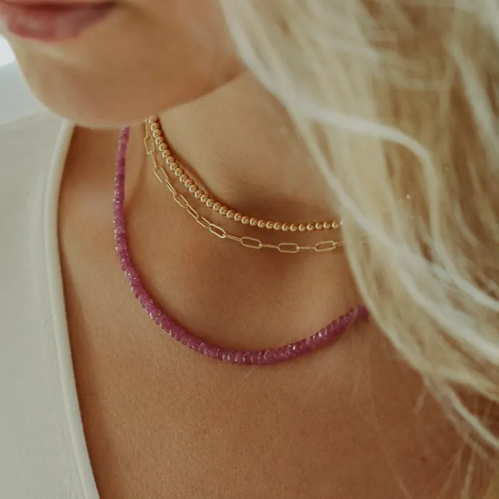 Pink Sapphire Necklace Earthly Abundance Jewelry Necklaces