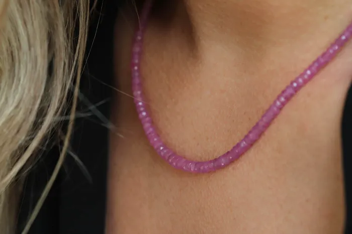 Pink Sapphire Necklace Earthly Abundance Jewelry Necklaces