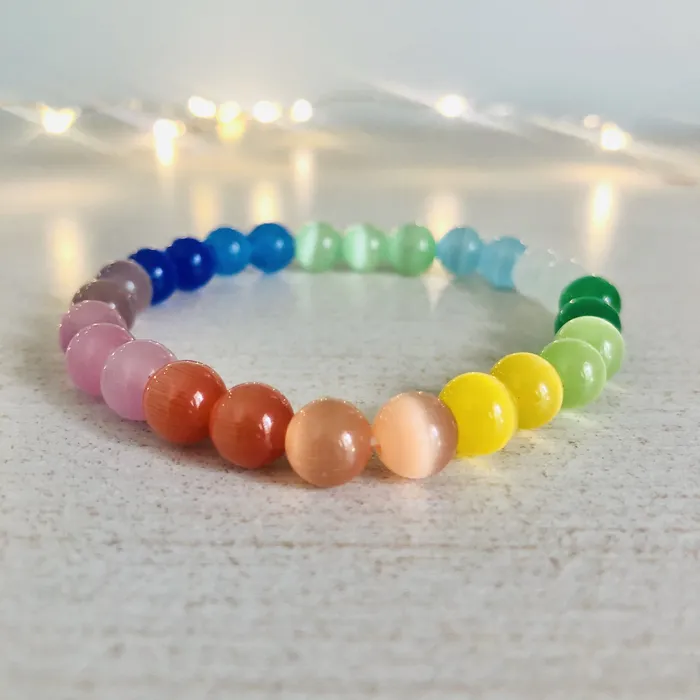 Rainbow Cats Eye Bracelet Bracelets