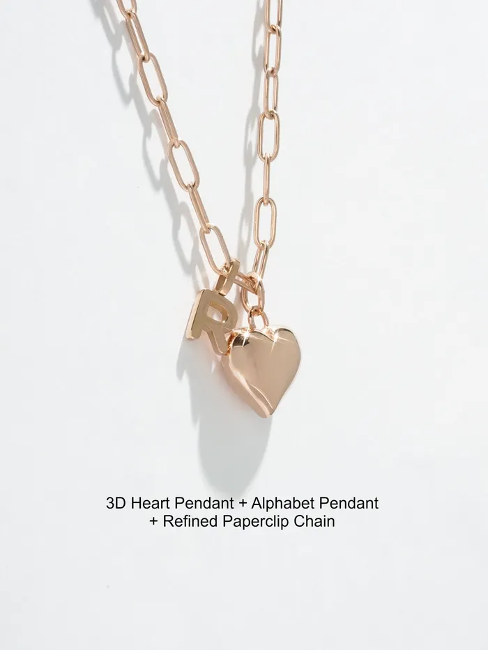 READYMADE Necklaces 3D Heart Pendant Single