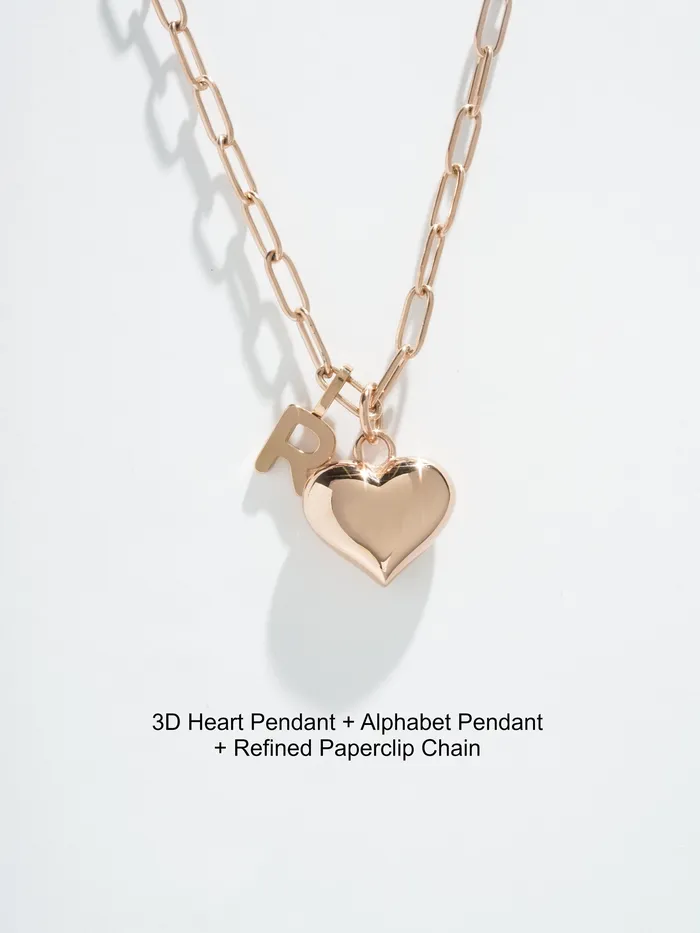 READYMADE Necklaces 3D Heart Pendant Single