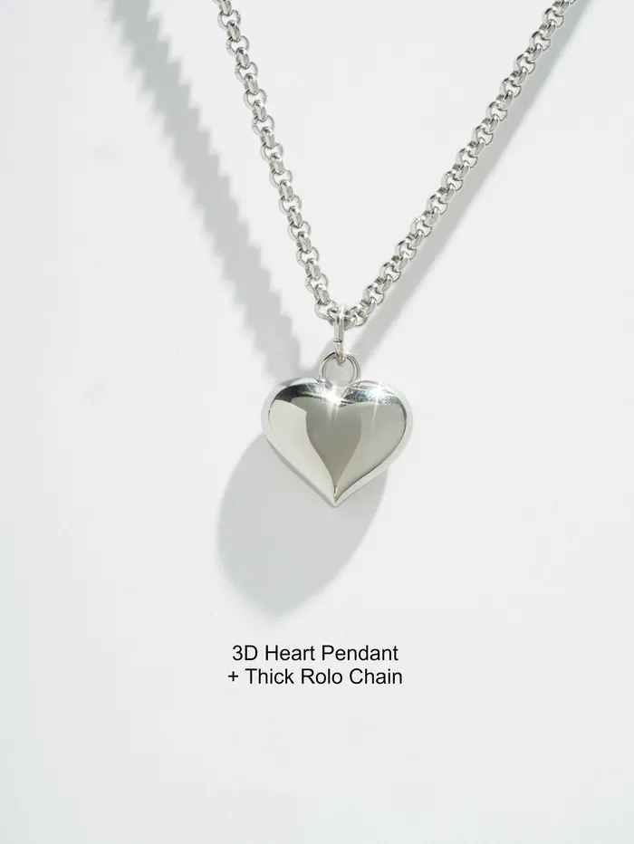 READYMADE Necklaces 3D Heart Pendant Single