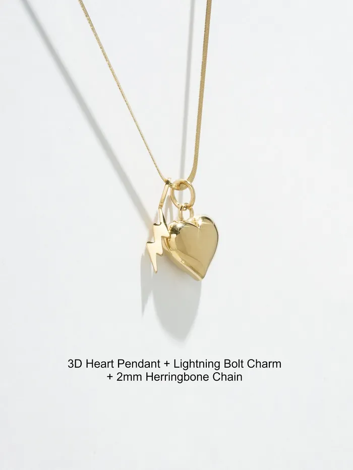 READYMADE Necklaces 3D Heart Pendant Single
