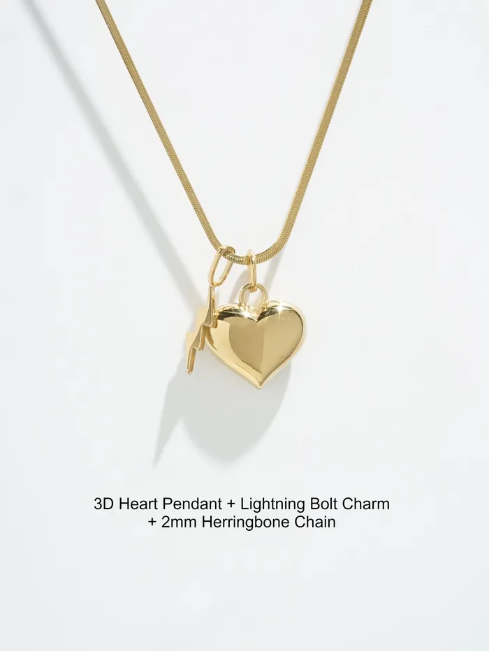 READYMADE Necklaces 3D Heart Pendant Single