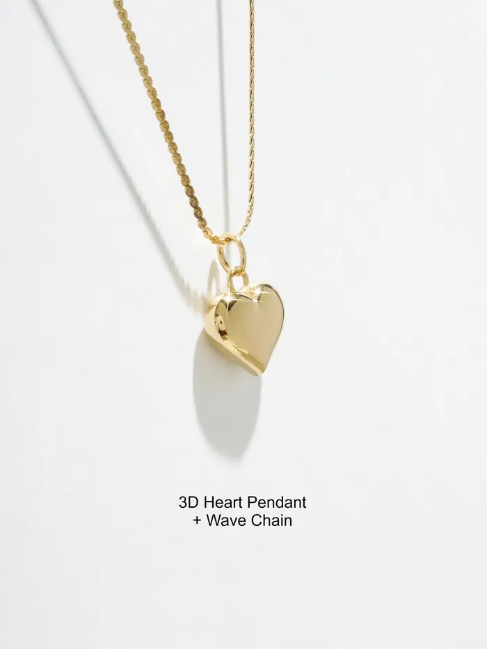 READYMADE Necklaces 3D Heart Pendant Single